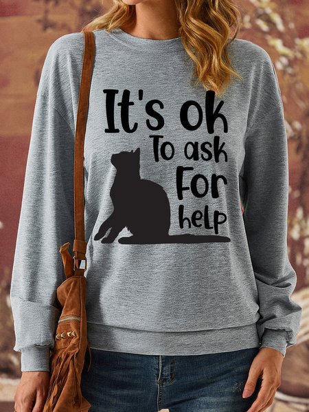 Lilicloth X Jessanjony Cat It's Ok To Ask For Help Women's Sweatshirt, Gray, Hoodies&Sweatshirts
Lilicloth X Jessanjony Cat It's Ok To Ask For Help Women's Sweatshirt, Gray, Hoodies&Sweatshirts
