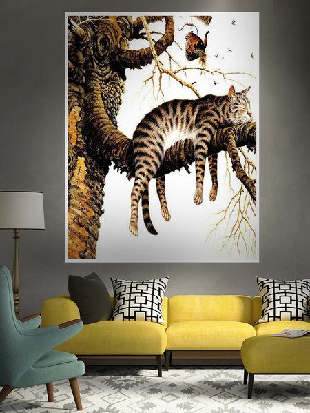 51x60 Animal Cat Tapestry Fireplace Art For Backdrop Blanket Home Festival Decor, Color2, Tapestry
51x60 Animal Cat Tapestry Fireplace Art For Backdrop Blanket Home Festival Decor, Color2, Tapestry