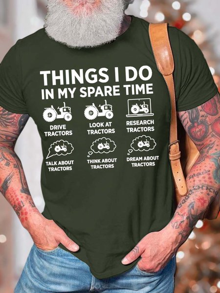 Men’s Things I Do In My Spare Time Drive Tractors Cotton Regular Fit Casual T-Shirt, Army green, T-shirts
Men’s Things I Do In My Spare Time Drive Tractors Cotton Regular Fit Casual T-Shirt, Army green, T-shirts