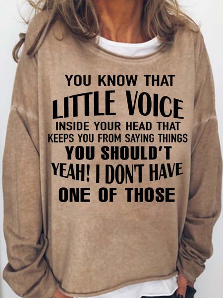 Women's Funny Letter Casual Crew Neck Sweatshirt, Light brown, Hoodies&Sweatshirts
Women's Funny Letter Casual Crew Neck Sweatshirt, Light brown, Hoodies&Sweatshirts