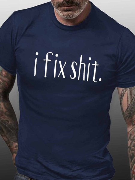 Men's I Fix Something Funny Graphic Print Crew Neck Casual Cotton Text Letters T-Shirt, Purplish blue, T-shirts
Men's I Fix Something Funny Graphic Print Crew Neck Casual Cotton Text Letters T-Shirt, Purplish blue, T-shirts