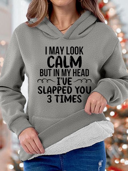 Women's Funny I May Look Calm Simple Loose Crew Neck Winter Warm Fleece Hoodie, Gray, Hoodies&Sweatshirts
Women's Funny I May Look Calm Simple Loose Crew Neck Winter Warm Fleece Hoodie, Gray, Hoodies&Sweatshirts