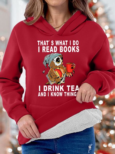 Women's Owl That’s What I Do I Read Books I Drink Tea And I Know Things Winter Warm Fleece Sweatshirt, Red, Hoodies&Sweatshirts
Women's Owl That’s What I Do I Read Books I Drink Tea And I Know Things Winter Warm Fleece Sweatshirt, Red, Hoodies&Sweatshirts