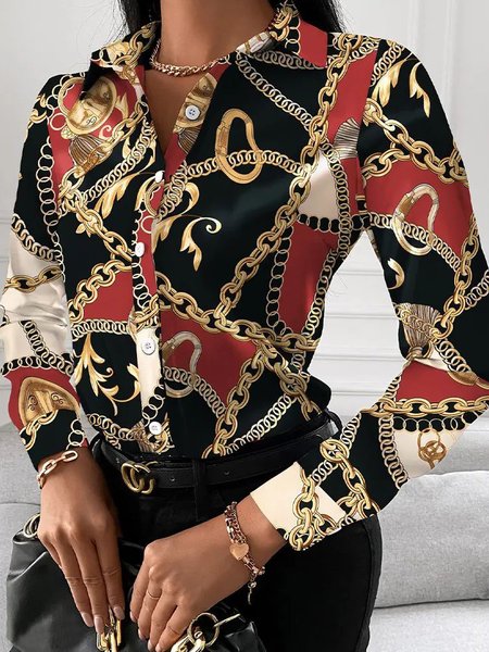 Shirt Collar Urban Color Block Regular Fit Blouse, Red, Shirts & Blouses
Shirt Collar Urban Color Block Regular Fit Blouse, Red, Shirts & Blouses