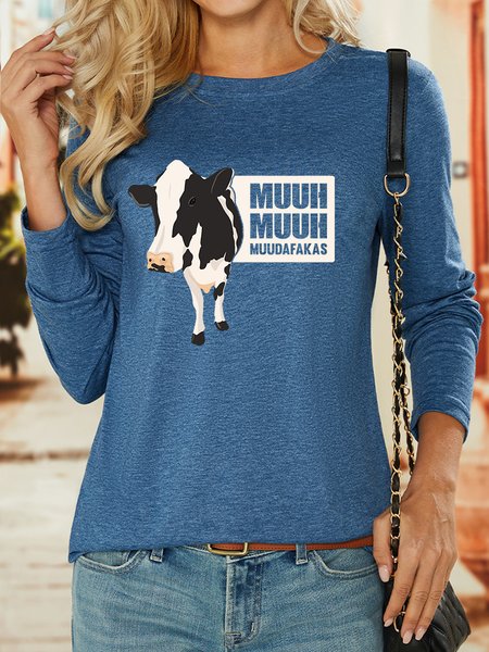 Lilicloth X Jessanjony Muuh Muuh Muudafakas Women's Long Sleeve T-Shirt, Blue, Long sleeves
Lilicloth X Jessanjony Muuh Muuh Muudafakas Women's Long Sleeve T-Shirt, Blue, Long sleeves