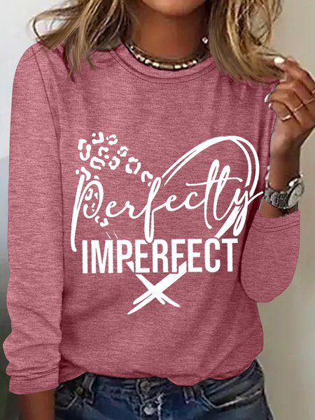 Women's Perfectly imperfect Leopard Cheetah Print Simple Long Sleeve Top, Pink, Long sleeves
Women's Perfectly imperfect Leopard Cheetah Print Simple Long Sleeve Top, Pink, Long sleeves