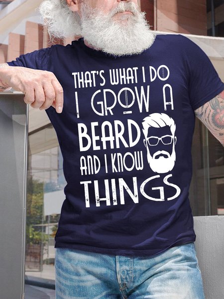 Men's That‘S What I Do I Grow A Beard And I Know Things Funny Graphic Print Text Letters Crew Neck Casual Cotton T-Shirt, Purplish blue, T-shirts
Men's That‘S What I Do I Grow A Beard And I Know Things Funny Graphic Print Text Letters Crew Neck Casual Cotton T-Shirt, Purplish blue, T-shirts