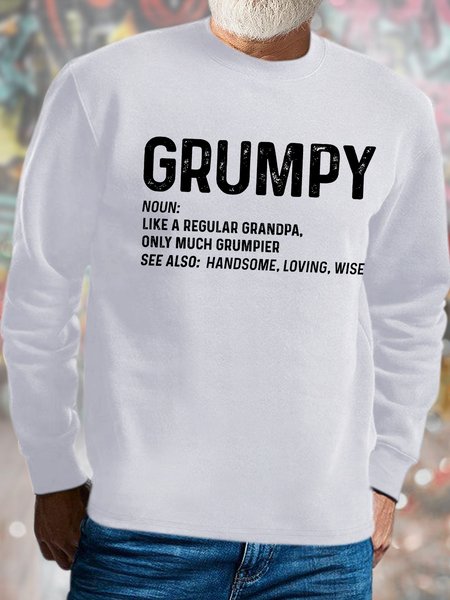 Men's Grumpy Like A Regular Grandpa Only Mich Grumpier Funny Graphic Print Text Letters Casual Loose Sweatshirt, White, Hoodies&Sweatshirts
Men's Grumpy Like A Regular Grandpa Only Mich Grumpier Funny Graphic Print Text Letters Casual Loose Sweatshirt, White, Hoodies&Sweatshirts