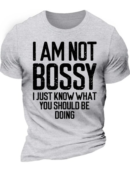 Men’s I Am Not Bossy I Just Know What You Should Be Doing Regular Fit Casual Text Letters Crew Neck T-Shirt, Light gray, T-shirts
Men’s I Am Not Bossy I Just Know What You Should Be Doing Regular Fit Casual Text Letters Crew Neck T-Shirt, Light gray, T-shirts