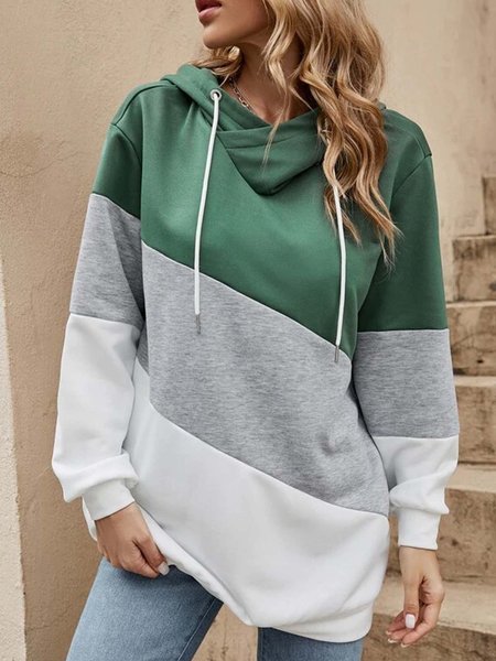 Casual Knitted Hoodie Plain Sweatshirt, Multicolor, Hoodies & Sweatshirts