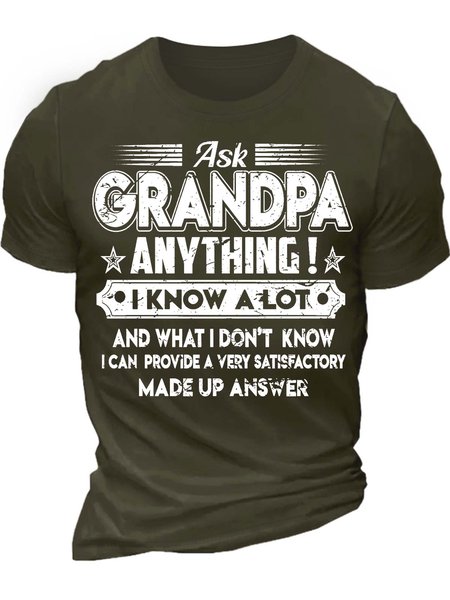 Men’s Ask Grandpa Anything I Know A Lot And What I Don’t Know Crew Neck Regular Fit Casual T-Shirt, Army green, T-shirts
Men’s Ask Grandpa Anything I Know A Lot And What I Don’t Know Crew Neck Regular Fit Casual T-Shirt, Army green, T-shirts