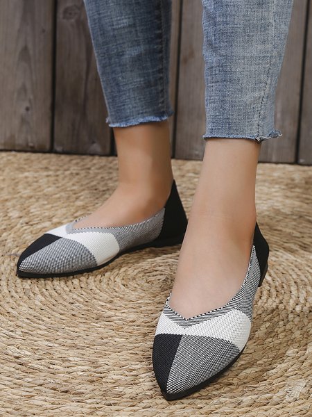 Color Block Breathable Mesh Fabric Pointed Toe Flat Shallow Shoes, Black, Flats
Color Block Breathable Mesh Fabric Pointed Toe Flat Shallow Shoes, Black, Flats