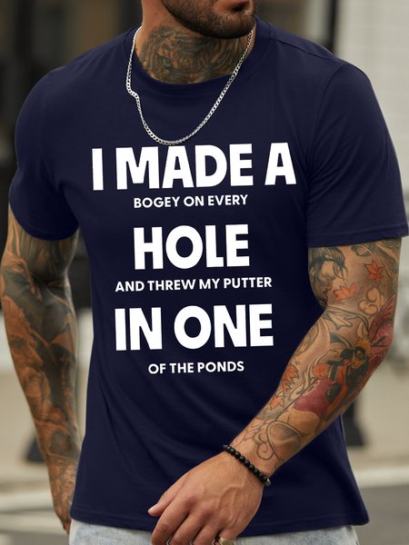 Men's I Made A Bogey On Every Hole And Threw My Putter In One Of The Ponds Funny Graphic Print Loose Casual Text Letters Cotton T-Shirt, Purplish blue, T-shirts
Men's I Made A Bogey On Every Hole And Threw My Putter In One Of The Ponds Funny Graphic Print Loose Casual Text Letters Cotton T-Shirt, Purplish blue, T-shirts