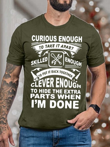 Men Curious Enough To Take It Apart Skilled Enough To Put It Back Together Clever Enough Fit Casual T-Shirt, Deep green, T-shirts
Men Curious Enough To Take It Apart Skilled Enough To Put It Back Together Clever Enough Fit Casual T-Shirt, Deep green, T-shirts