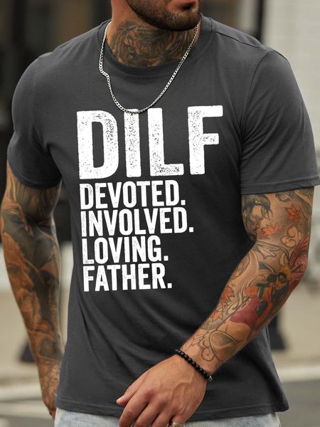 Men’s Dilf Devoted Involved Loving Father Cotton Text Letters Casual Regular Fit T-Shirt, Deep gray, T-shirts
Men’s Dilf Devoted Involved Loving Father Cotton Text Letters Casual Regular Fit T-Shirt, Deep gray, T-shirts