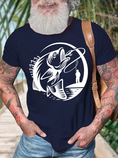 Men's Outdoor Fishing Funny Graphic Print Crew Neck Cotton Text Letters Casual T-Shirt, Purplish blue, T-shirts
Men's Outdoor Fishing Funny Graphic Print Crew Neck Cotton Text Letters Casual T-Shirt, Purplish blue, T-shirts