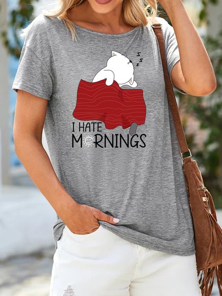 Lilicloth X Manikvskhan Sleepy Cat I Hate Morning Women's T-Shirt, Gray, T-shirts
Lilicloth X Manikvskhan Sleepy Cat I Hate Morning Women's T-Shirt, Gray, T-shirts