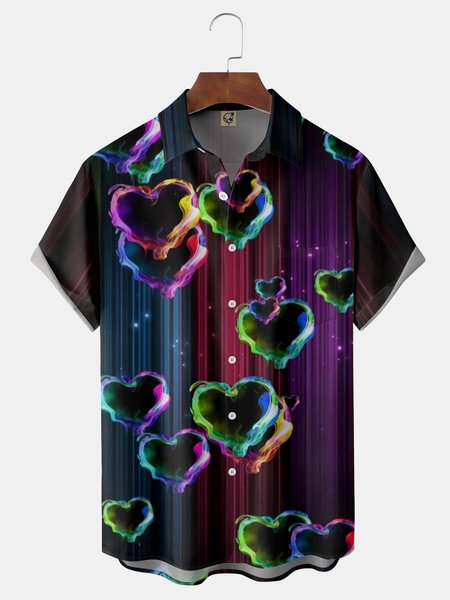 St Valentine's Day Heart Chest Pocket Short Sleeve Casual Shirt, Dark blue, Men Shirts 
St Valentine's Day Heart Chest Pocket Short Sleeve Casual Shirt, Dark blue, Men Shirts