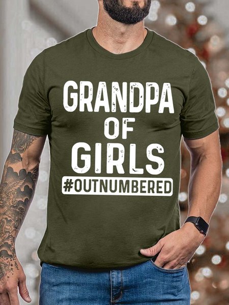 Men’s Grandpa Of Girls Outnumbered Text Letters Regular Fit Casual T-Shirt, Army green, T-shirts
Men’s Grandpa Of Girls Outnumbered Text Letters Regular Fit Casual T-Shirt, Army green, T-shirts