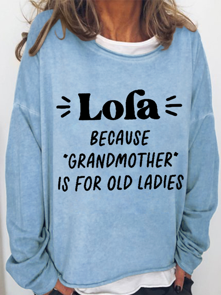 Women's Funny Lola Grandma Simple Crew Neck Text Letters Sweatshirt, Light blue, Hoodies&Sweatshirts
Women's Funny Lola Grandma Simple Crew Neck Text Letters Sweatshirt, Light blue, Hoodies&Sweatshirts