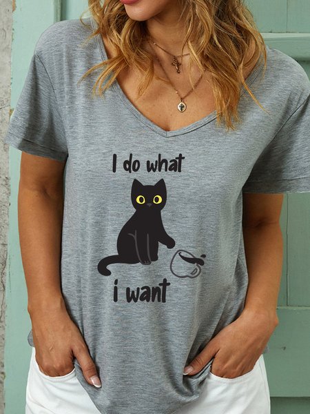 Lilicloth X Jessanjony Cat I Do What I Want Women's V Neck T-Shirt, Gray, T-shirts
Lilicloth X Jessanjony Cat I Do What I Want Women's V Neck T-Shirt, Gray, T-shirts