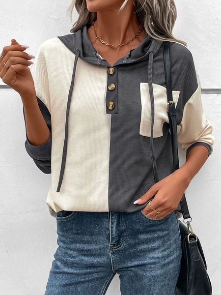 Loose Color Block Buckle Casual Hoodie Sweatshirt, Gray, Sweatshirts & Hoodies
Loose Color Block Buckle Casual Hoodie Sweatshirt, Gray, Sweatshirts & Hoodies