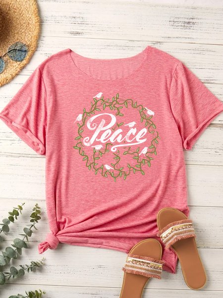 Lilicloth X Cadzart Peace Women's T-Shirt, Pink, T-shirts
