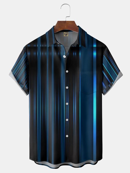 Gradient Abstract Geometric Chest Pocket Short Sleeves Casual Shirt, Blue, Men Shirts
Gradient Abstract Geometric Chest Pocket Short Sleeves Casual Shirt, Blue, Men Shirts