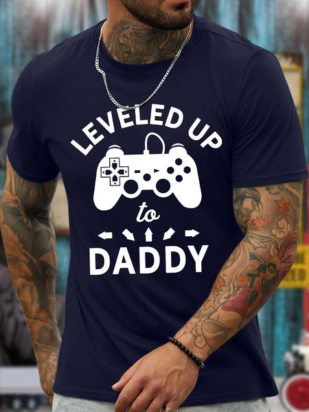 Men's Leveled Up To Daddy Funny Game Graphic Print Crew Neck Casual Cotton Text Letters T-Shirt, Purplish blue, T-shirts
Men's Leveled Up To Daddy Funny Game Graphic Print Crew Neck Casual Cotton Text Letters T-Shirt, Purplish blue, T-shirts