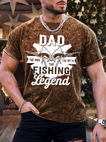 Men's Dad The Man The Fishing Legend The Myth Crew Neck Regular Fit Casual Text Letters T-Shirt, Brown, T-shirts
Men's Dad The Man The Fishing Legend The Myth Crew Neck Regular Fit Casual Text Letters T-Shirt, Brown, T-shirts