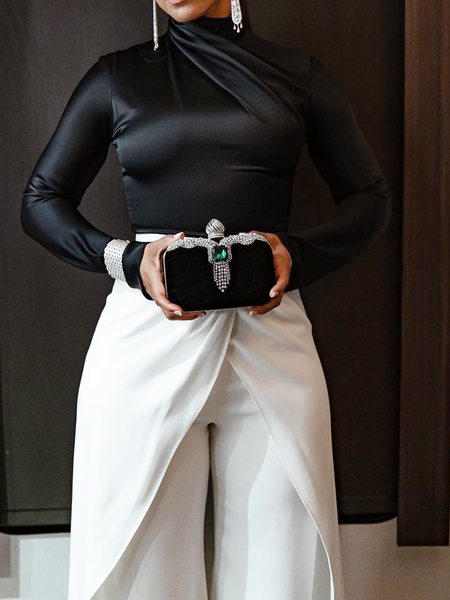 Regular Fit Stand Collar Long sleeve Plain Urban Top, Black, Linen Tops
Regular Fit Stand Collar Long sleeve Plain Urban Top, Black, Linen Tops