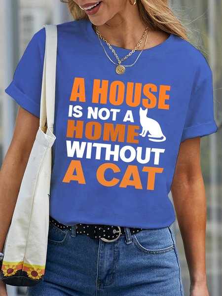 Lilicloth X Rajib Sheikh A House Is Not A Home Without A Cat Women's T-Shirt, Blue, T-shirts
Lilicloth X Rajib Sheikh A House Is Not A Home Without A Cat Women's T-Shirt, Blue, T-shirts