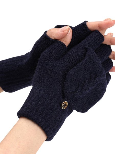 Casual Solid Color Twist Pattern Reversible Five-Finger Gloves Daily Commuting Home Accessories, Deep blue, Women Gloves
Casual Solid Color Twist Pattern Reversible Five-Finger Gloves Daily Commuting Home Accessories, Deep blue, Women Gloves