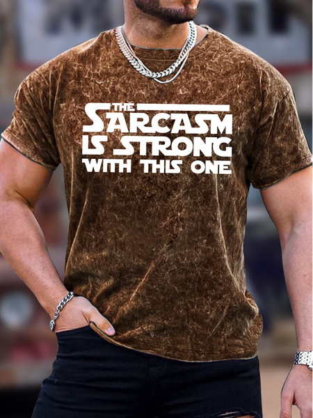 Men's The Sarcasm Is Strong With This One Funny Graphic Print Loose Casual T-Shirt, Brown, T-shirts
Men's The Sarcasm Is Strong With This One Funny Graphic Print Loose Casual T-Shirt, Brown, T-shirts