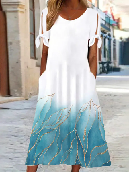 Women's Abstract Short Sleeve Summer Dress Crew Neck Daily Casual Midi A-Line Dress, Blue, Dresses
Women's Abstract Short Sleeve Summer Dress Crew Neck Daily Casual Midi A-Line Dress, Blue, Dresses