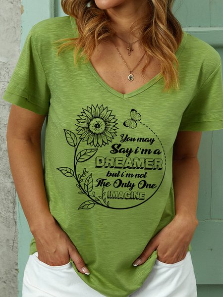 Lilicloth X Manikvskhan You May Say I’m A Dreamer Women's V Neck T-Shirt, Green, T-shirts
Lilicloth X Manikvskhan You May Say I’m A Dreamer Women's V Neck T-Shirt, Green, T-shirts