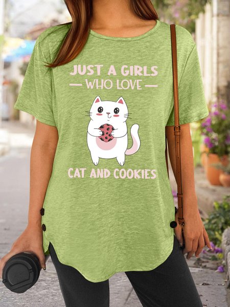 Lilicloth X Jessanjony Just A Girls Who Love Cat And Cookies Women's T-Shirt, Green, T-shirts
Lilicloth X Jessanjony Just A Girls Who Love Cat And Cookies Women's T-Shirt, Green, T-shirts