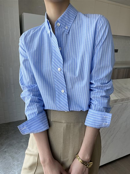 Long sleeve Urban Regular Fit Shirt Collar Striped Blouse, Blue, Blouses and Shirts
Long sleeve Urban Regular Fit Shirt Collar Striped Blouse, Blue, Blouses and Shirts