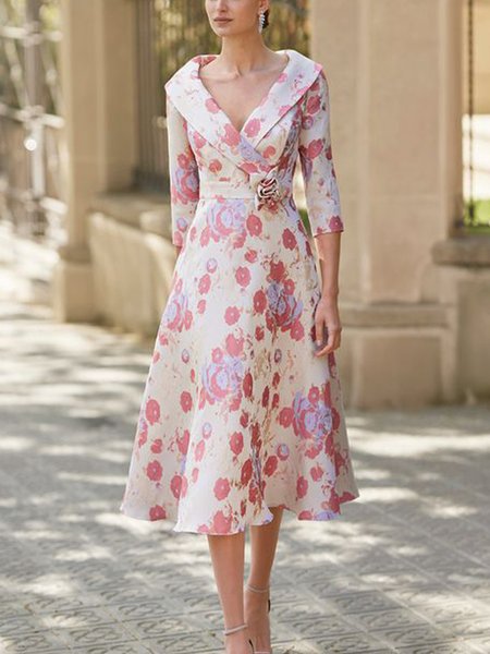 Regular Fit Elegant Floral Regular Fit No Elasticity Party Dress, As picture, Midi Dresses
Regular Fit Elegant Floral Regular Fit No Elasticity Party Dress, As picture, Midi Dresses