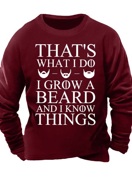 Men’s That’s What I Do I Grow A Beard And I Know Things Text Letters Crew Neck Casual Regular Fit Sweatshirt, Red, Hoodies&Sweatshirts
Men’s That’s What I Do I Grow A Beard And I Know Things Text Letters Crew Neck Casual Regular Fit Sweatshirt, Red, Hoodies&Sweatshirts
