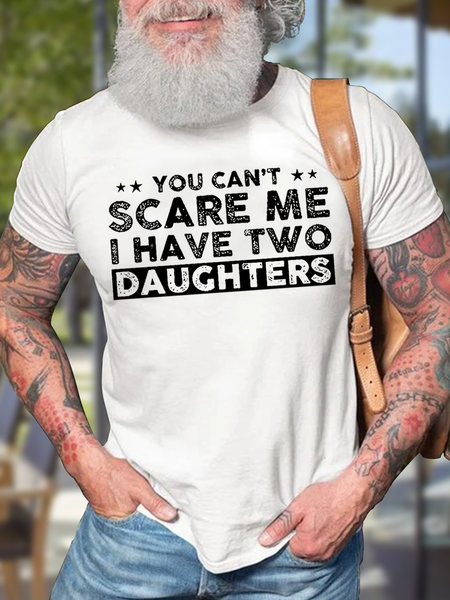 Men's You Can't Scare Me I Have Two Daughters Funny Graphic Print Text Letters Cotton Casual T-Shirt, White, T-shirts
Men's You Can't Scare Me I Have Two Daughters Funny Graphic Print Text Letters Cotton Casual T-Shirt, White, T-shirts