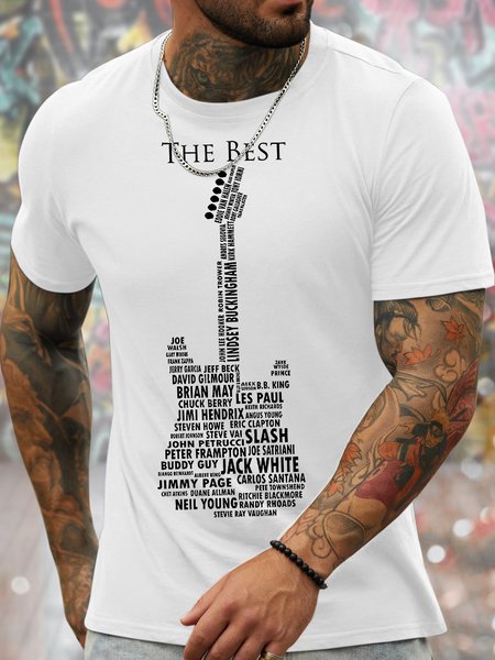 Men's The Best Guitar Funny Love Music Graphic Print Text Letters Loose Cotton Casual T-Shirt, White, T-shirts
Men's The Best Guitar Funny Love Music Graphic Print Text Letters Loose Cotton Casual T-Shirt, White, T-shirts