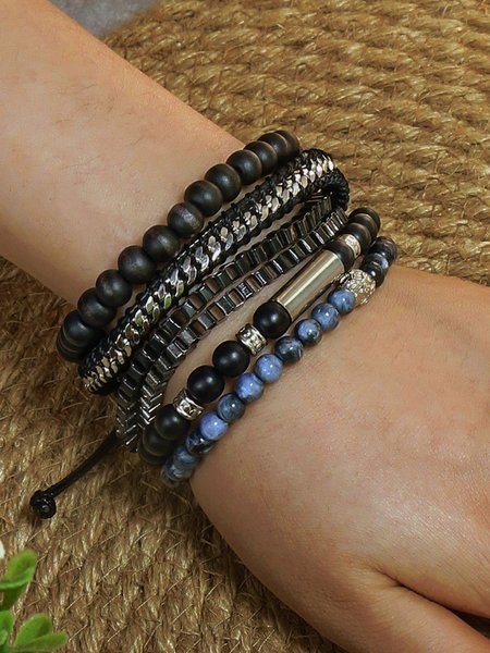 Casual Beaded Chain Layered Bracelet Everyday Vacation Jewelry, Black, Bracelets
Casual Beaded Chain Layered Bracelet Everyday Vacation Jewelry, Black, Bracelets