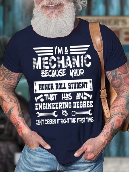 Men's I Am A Machanic Funny Graphic Print Text Letters Casual Loose Cotton T-Shirt, Purplish blue, T-shirts
Men's I Am A Machanic Funny Graphic Print Text Letters Casual Loose Cotton T-Shirt, Purplish blue, T-shirts