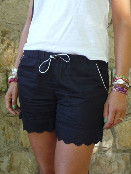 Loose Plain Casual Sweatpants, Blue, Shorts