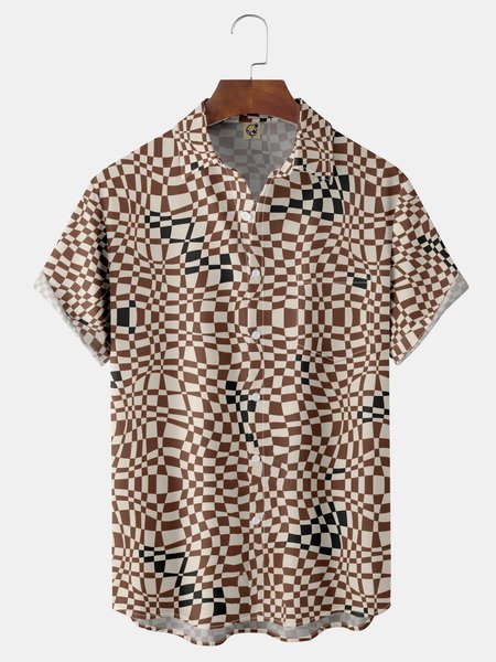 Abstract Geometric Chest Pocket Short Sleeve Casual Shirt, Brown, Men Shirts
Abstract Geometric Chest Pocket Short Sleeve Casual Shirt, Brown, Men Shirts