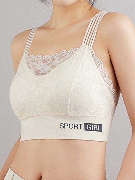 Lace Soft Comfortable Breathable No Steel Rim Tank Bra, Creme light, Wireless
Lace Soft Comfortable Breathable No Steel Rim Tank Bra, Creme light, Wireless