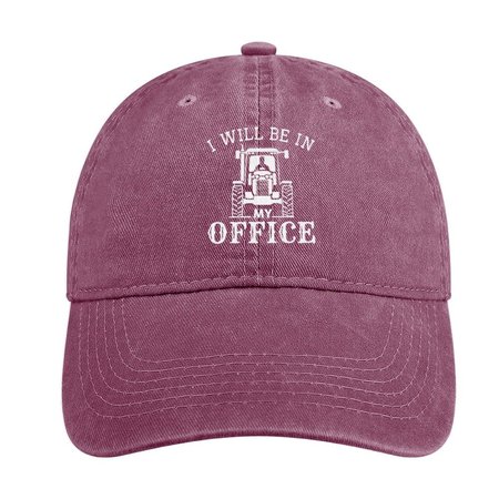 I Will Be In My Office The Man Who Loved Tractors Funny Adjustable Denim Hat, Red, Men's Hats
I Will Be In My Office The Man Who Loved Tractors Funny Adjustable Denim Hat, Red, Men's Hats