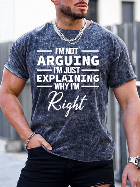 Men’s I’m Not Arguing I’m Just Explaining Why I’m Right Crew Neck Regular Fit Casual Text Letters T-Shirt, Deep blue, T-shirts
Men’s I’m Not Arguing I’m Just Explaining Why I’m Right Crew Neck Regular Fit Casual Text Letters T-Shirt, Deep blue, T-shirts