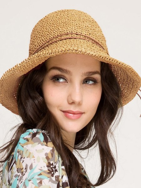 Boho Holiday Plain Leather Cord Trim Straw Hat Spring Summer Beach Accessories, Light coffee, Women Hats
Boho Holiday Plain Leather Cord Trim Straw Hat Spring Summer Beach Accessories, Light coffee, Women Hats